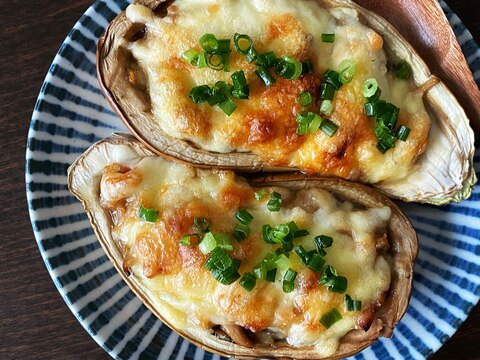 きのこたっぷり♡味噌バター茄子グラタン